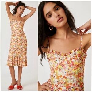 Anthropologie Hutch Selene floral midi dress